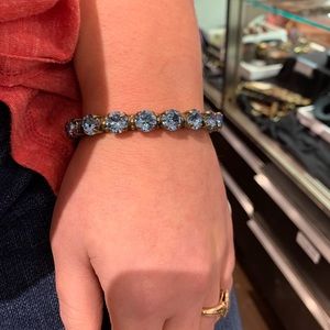 Sorrelli Adjustable Swarovski Bracelet- light blue